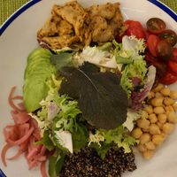 Quinoa salad with the soy protein  at Abbaco in Mallorca