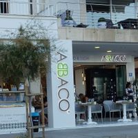 On the left hand side, vegan ice cream to go.  at Abbaco in Mallorca