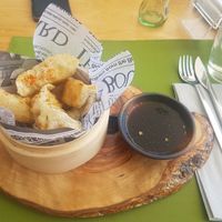 Gemüse in Teig mit Soya-sesam-soße at Abbaco in Mallorca