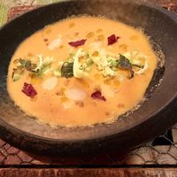 My favourite, fresh and punchy gazpacho. at Abbaco in Mallorca