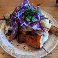 Veg coconut rice curry bowl at Concinnity Deli & Lounge in Bath
