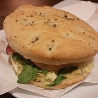 Bagel Sandwich at 200 Degrees Coffee in Cardiff