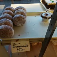 doughnuts and sweet pastry at Hot Pantry Bakery in Cardiff
