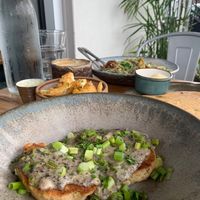 Biscuits & gravy at Bearcat Cafe - Uptown in New Orleans