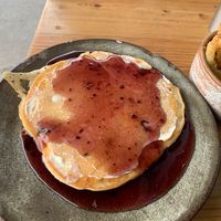 Blueberry pancake at Bearcat Cafe - Uptown in New Orleans