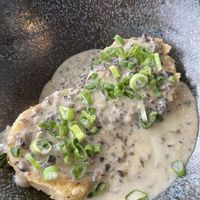 Biscuits and Mushroom Gravy.  at Bearcat Cafe - Uptown in New Orleans