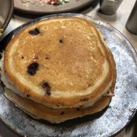 Vegan pancakes. Luckily we likes blueberry.. if not, it would have been an issue because it didn’t state that they were.  at Bearcat Cafe - Uptown in New Orleans