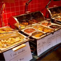 buffet at Veggie Heroes - Blegdamsvej in Copenhagen