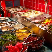 buffet at Veggie Heroes - Blegdamsvej in Copenhagen