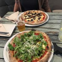 Vegetarian pizza at Tarifa EcoCenter in Tarifa