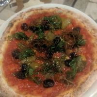 Pizza marinara at Tarifa EcoCenter in Tarifa