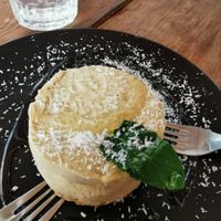 Vegan cheese cake at Tarifa EcoCenter in Tarifa