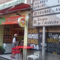 Outside at Easy Burger in Vallon-pont-darc