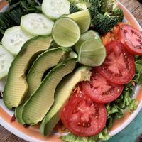 Rainbow salad  at Spirulina in Puerto Escondido
