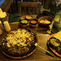 Veggie Fajitas with cheese  at Spirulina in Puerto Escondido