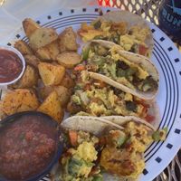 vegan tacos and breakfast potatoes 🥔   at The Toasted Owl Cafe - S Mikes Pike St in Flagstaff