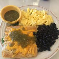 Green tamale breakfast  at The Toasted Owl Cafe - S Mikes Pike St in Flagstaff