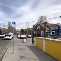 Front sidewalk  at The Toasted Owl Cafe - S Mikes Pike St in Flagstaff