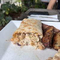 Chickpea wrap interior  at Garden Cafe of Woodstock in Woodstock