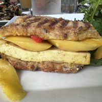 Tofu-mango panini interior   at Garden Cafe of Woodstock in Woodstock