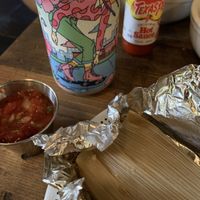 Vegan tamale +  hard kombucha   at Good Golly Tamale in Knoxville