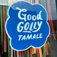The Sign on the outside  #Veganuary at Good Golly Tamale in Knoxville
