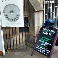 Outside now. at Hendersons at St. John's in Edinburgh