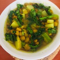 Soup lentil at Sat Nam in Antigua