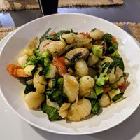 Gnocchi with vegetables. Was amazing at Sat Nam in Antigua