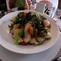 Gnocchi with vegetables/gnocchi con vegetales at Sat Nam in Antigua