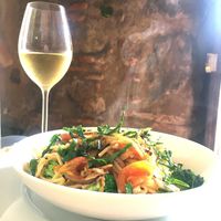 Pasta whit vegetables at Sat Nam in Antigua