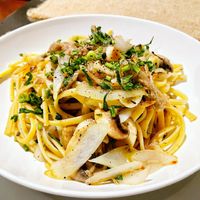 Pasta with baba ghanoush at Sat Nam in Antigua