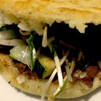 Arepa au cacao at Sat Nam in Antigua