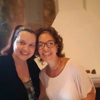 Karla & me (Karla on right) at Sat Nam in Antigua