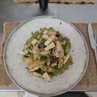 Tofu, Petersiliengummis, Kartoffeln, ... at Sat Nam in Antigua