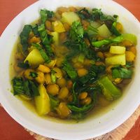 Soup of small portion lentil .18 Q. at Sat Nam in Antigua