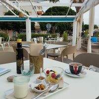 Ethos yogurt pot with home made granola and fresh fruits at V-Thos in Javea