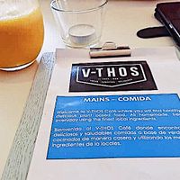 The menu at V-Thos in Javea