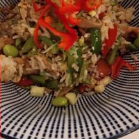 Arroz con Heura, piña y verduras at V-Thos in Javea