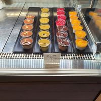 Hazelnuts, pistachios, chocolate etc at Essenza in Grosseto