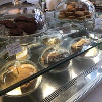 Cakes in display   at Essenza in Grosseto