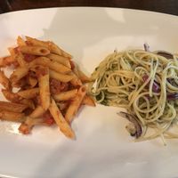 main with 2 kinds of pasta dishes  at Sopra in Tokyo