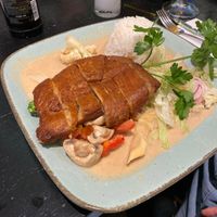 Veganer Hühnchen mit Erdnuss Sauce   at Wok and Roll in Bochum