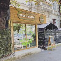 Cute little location on main road is easy to find at Sara Green - Vegan Bistro in Bucharest