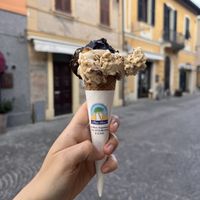 Chocolate (with orange syrup) and pistachio   at Pino Bar in Fano