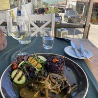 The homemade seitan was incredible   at Lusitania in Alvor