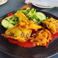 Tempura de cogumelos at Lusitania in Alvor