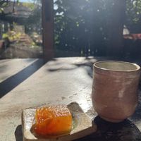 Teishoku sweet (kaki jelly)   at Shokudo Pace in Kamakura