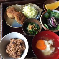 Set lunch, healthy and delicious  at Shokudo Pace in Kamakura