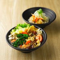 Soup Bowl with Dry Noodle at Greendot - Vivocity in Central Singapore